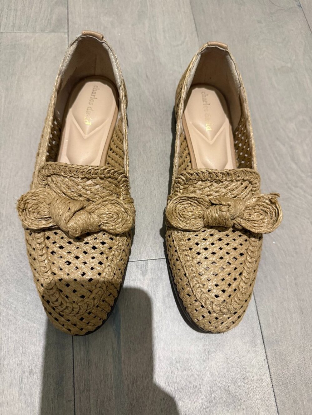 Charles David Woven Rafia Loafer